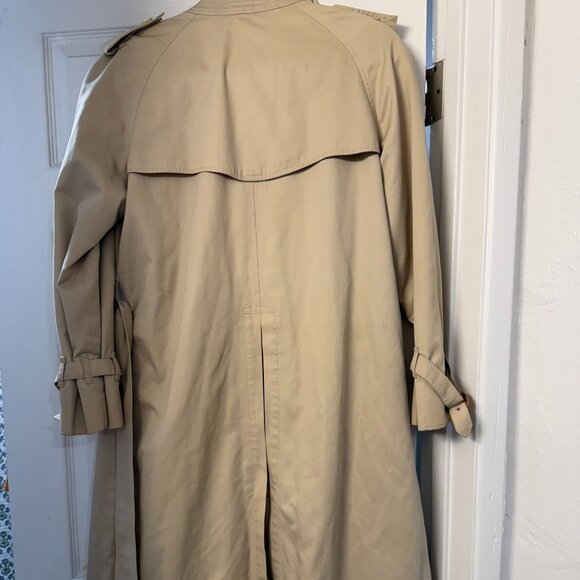 Vintage Burberrys Trench Coat for Harrods Nova Check Lined Long Beige Size - Picture 2 of 4